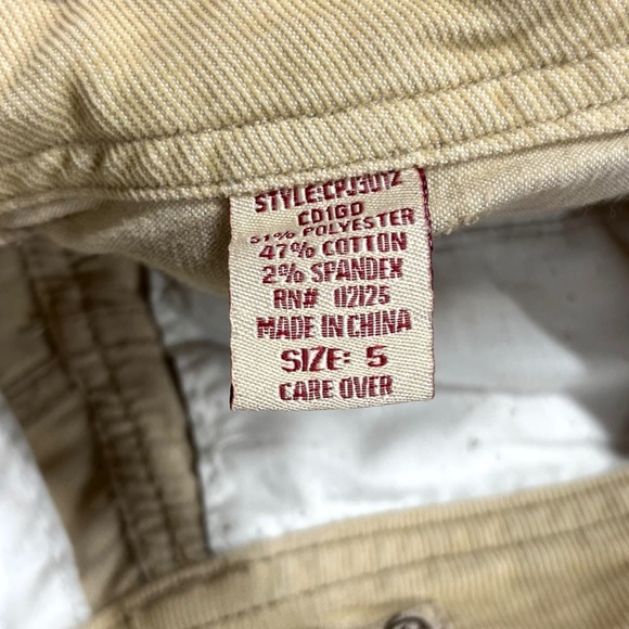 Vintage✨ | Celebrity Pink | Y2K Low Rise Beige Corduroy Mini Shorts - Picture 4 of 4